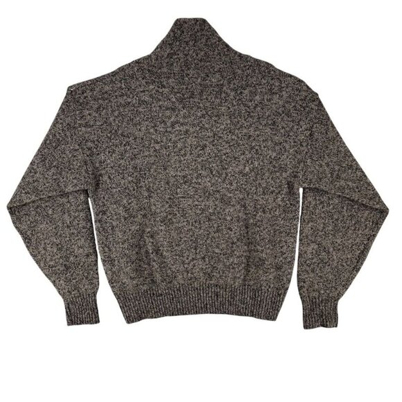 Eddie Bauer Mens L Wool Blend Sweater Shawl Collar Heather Brownish Gray - Picture 2 of 9